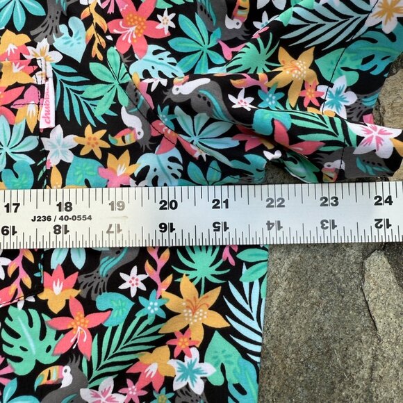 Chubbies Mens Medium Button Down Polo Tropical Toucan Colorful Bloomerang - Picture 8 of 11